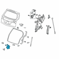 OEM 2010 Acura MDX Lock & Closer Assembly, Tailgate Diagram - 74800-TK8-A01