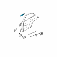 OEM 2006 Kia Sorento Rear Door Outside Handle Assembly, Left Diagram - 836503E021XX