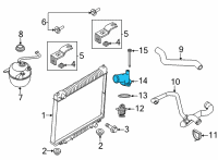 OEM 2010 Ford E-350 Super Duty Thermostat Connector Diagram - F65Z-8592-BD