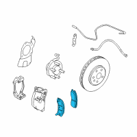 OEM 2014 Cadillac CTS Front Pads Diagram - 84315574