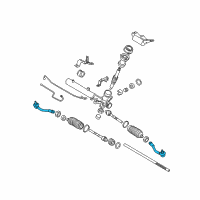 OEM Kia Soul End Assembly-Tie Rod RH Diagram - 568202K050