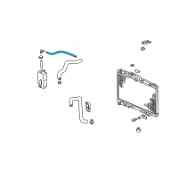 OEM 2003 Acura CL Tube, Reserve Tank Diagram - 19103-P8A-A00