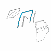 OEM 2010 Honda CR-V Channel, Left Rear Door Run Diagram - 72775-SWA-A01