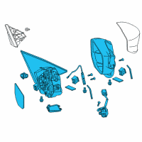 OEM Honda Crosstour Mirror Assembly, Passenger Side (R.C.) (Heated) Diagram - 76208-TY4-A51