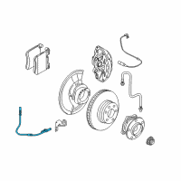 OEM 2009 BMW X5 Front Left Right Abs Wheel Speed Sensor Diagram - 34-52-6-771-776