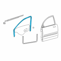 OEM 2003 Hyundai XG350 Weatherstrip-Front Door Body Side LH Diagram - 82110-39000-LK