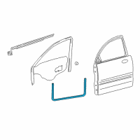 OEM 2001 Hyundai XG300 Weatherstrip Assembly-Front Door Side LH Diagram - 82130-39000