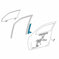 OEM 2008 Pontiac Vibe Channel, Front Side Door Window Rear Guide Diagram - 88970923