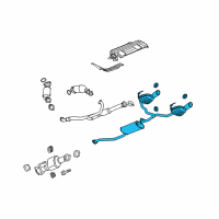 OEM 2015 GMC Acadia Muffler & Pipe Diagram - 23452801