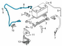 OEM 2020 BMW 228i xDrive Gran Coupe BATTERY CABLE/CABLE STARTER Diagram - 12-42-8-654-635