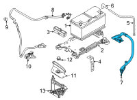 OEM 2022 BMW M235i xDrive Gran Coupe BATTERY CABLE, NEGATIVE, IBS Diagram - 61-21-9-442-117