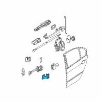 OEM 2004 BMW 330i Hinge, Rear Door, Lower, Left Diagram - 41-52-8-240-085