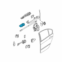 OEM 2005 BMW 330xi Inside Left Door Handle Diagram - 51-42-8-200-751