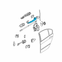 OEM 2001 BMW 325xi Exterior Door Handle - Left Diagram - 51-21-8-253-455