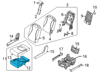 OEM Kia Carnival PAD ASSY-2ND SEAT CU Diagram - 89K15R0040