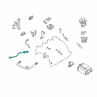 OEM 1996 Nissan Altima Heated Oxygen Sensor, Rear Diagram - 22690-5E401