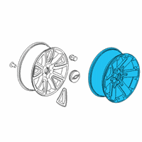 OEM 2017 GMC Sierra 1500 Wheel, Alloy Diagram - 19301162