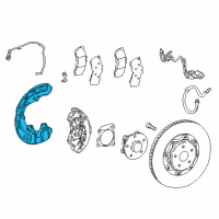 OEM 2019 Lexus LC500 Cover, Disc Brake Dust Diagram - 47782-11010