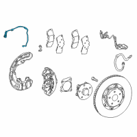 OEM 2020 Lexus LS500h Wire Assembly, Pad Wear Diagram - 47770-11010