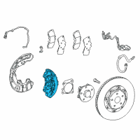 OEM 2020 Lexus LC500h Front Passenger Disc Brake Cylinder Assembly Diagram - 47730-11050