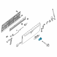 OEM 2009 Nissan Titan Cylinder Set-Rear Gate Lock Diagram - K3477-EZ01A