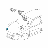 OEM 2001 Lexus ES300 Sensor, Air Bag, Front RH Diagram - 89173-39195