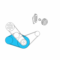 OEM 2001 Honda CR-V Belt, Compressor (4Pk820) Diagram - 38920-P2A-013