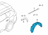 OEM 2016 Nissan Rogue Protector-Rear Wheel House, LH Diagram - 76749-6RR0A