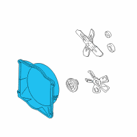 OEM 2000 Dodge Ram 1500 Van SHROUD-Fan Diagram - 52028583AB