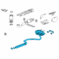 OEM 2013 Chevrolet Malibu Muffler Asm-Exhaust (W/ Exhaust Pipe) *Ab3V Diagram - 23369186