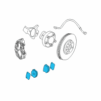 OEM 2009 Chevrolet Corvette Front Pads Diagram - 22956252