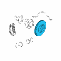 OEM 2011 Chevrolet Corvette Front Brake Rotor Diagram - 22812086