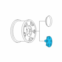 OEM Chevrolet K2500 Suburban Hub Cap ASSEMBLY Diagram - 15650045