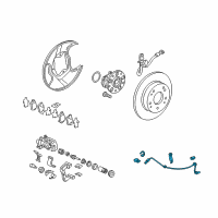 OEM 2011 Honda Civic Sensor Assembly, Right Rear Diagram - 57470-SNA-023