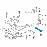 OEM BMW 530e Bottom Rubber Mount Wishbone, Left Diagram - 31-10-6-861-181