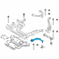 OEM 2021 BMW 530e xDrive Rubber Mounting Right Tension Strut Diagram - 31-10-6-861-166
