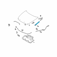 OEM 2013 Infiniti G37 Stay Assy-Hood Diagram - 65470-JK00C