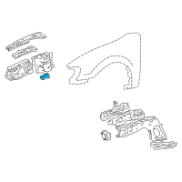 OEM 1998 Toyota Corolla Engine Bracket Diagram - 57265-12050