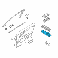 OEM 2018 Kia Stinger Power Window Unit Assembly Diagram - 93571J5000