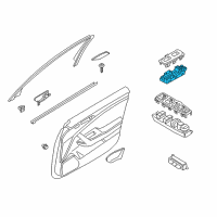 OEM 2020 Kia Stinger Power Window Unit Assembly Diagram - 93576J5000