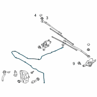 OEM 2014 Ford Escape Washer Hose Diagram - CJ5Z-17K605-A