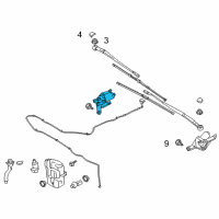 OEM Ford Escape Front Motor Diagram - CJ5Z-17508-E