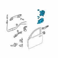 OEM 2005 Honda Accord Lock Assembly, Left Rear Door Diagram - 72652-SDA-A01