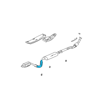 OEM 2004 GMC Envoy Tailpipe Diagram - 19149459