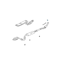 OEM 2005 GMC Envoy XUV Converter & Pipe Seal Diagram - 15167765