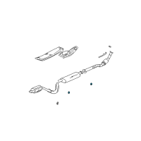 OEM 2006 Chevrolet Trailblazer Insulator, Exhaust Muffler Hanger Diagram - 15120137