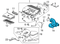 OEM 2022 Acura MDX SET, AIR FLOW TUBE Diagram - 17223-61A-A00