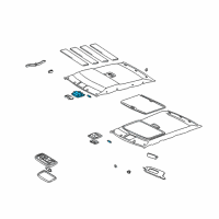 OEM Lexus ES300 Box Assy, Roof Console Diagram - 63650-0W032-B0