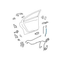 OEM 2011 Chevrolet Malibu Rod, Rear Side Door Locking Diagram - 15825452