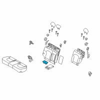 OEM 2012 Hyundai Tucson Rear Seat Armrest Cup Holder Assembly Diagram - 89920-2S001-9P